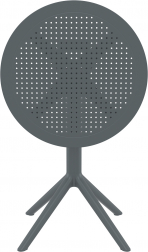 Стол пластиковый складной Sky Folding Table Ø60, темно-серый, Ø600х740 мм