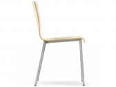 Стул деревянный PEDRALI Kuadra XL сталь, фанера, шпон сатинированный стальной, беленый дуб Фото 7