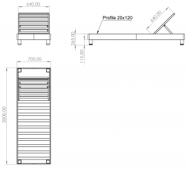 Шезлонг-лежак металлический с матрасом-thumbs-Фото3