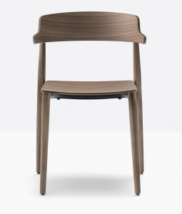 Кресло деревянное PEDRALI Nemea алюминий, орех, фанера орех Фото 5