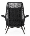 Кресло плетеное с подушкой Garden Relax Cristobal алюминий, роуп, акрил антрацит Фото 5