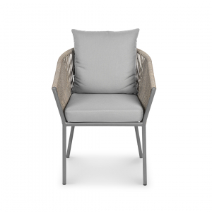 Кресло плетеное с подушками ReeHouse Patio алюминий, искусственный ротанг, олефин серый, сицилия, светло-серый Фото 8