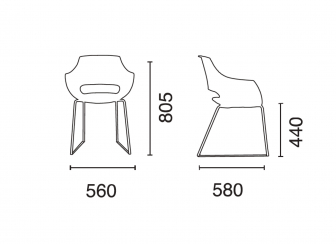 Кресло пластиковое на полозьях-thumbs-Фото3
