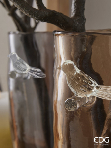 Ваза цилиндрическая EDG Vase стекло серый Фото 3