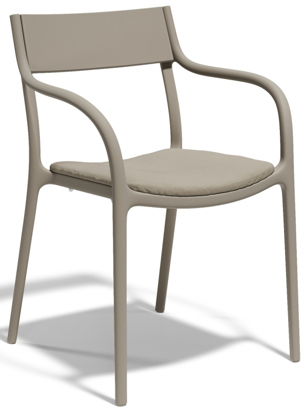 Кресло пластиковое с обивкой Madison Upholstered, тортора