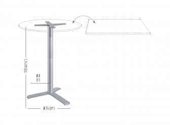 Подстолье металлическое барное-thumbs-Фото3
