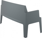 Диван пластиковый двухместный Siesta Contract Box Sofa полипропилен темно-серый Фото 11