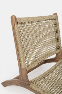 Лаунж-стул плетеный Garden Relax Adelita тик, искусственный ротанг Фото 8