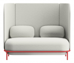 Диван мягкий двухместный с высокой спинкой Copiosa Bold сталь, ткань Фото 1
