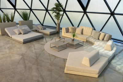 Шезлонг-лежак мягкий Vondom Pixel Basic полиэтилен, ткань Фото 4