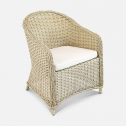 Кресло плетеное с подушкой ReeHouse Primo алюминий, искусственный ротанг, олефин цитрус, светло-бежевый Фото 5
