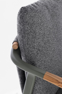 Кресло металлическое с подушками Garden Relax Leonida алюминий, тик, олефин зеленый Фото 11