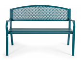 Скамейка металлическая двухместная Garden Relax Lizette сталь океан Фото 3