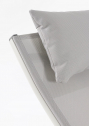 Шезлонг-лежак металлический Garden Relax Krion алюминий, текстилен слоновая кость, серый Фото 7