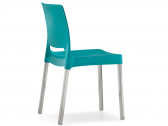Стул пластиковый PEDRALI Joi алюминий, стеклопластик голубой Фото 4