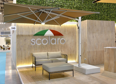 Зонт профессиональный 2.9х2.9 м Scolaro Astro Starwhite алюминий, акрил белый, серо-коричневый Фото 14
