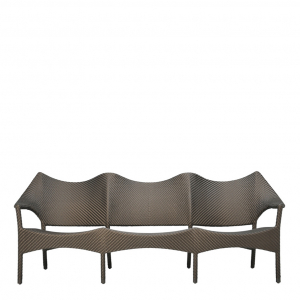 Диван трехместный плетеный JANUS et Cie Amari алюминий, искусственный ротанг бронзовый Фото 3