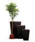 Кашпо пластиковое Keter Rattan Planter S пластик с имитацией плетения коричневый Фото 3
