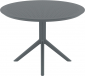 Стол пластиковый Siesta Contract Sky Table Ø105 сталь, пластик темно-серый Фото 8