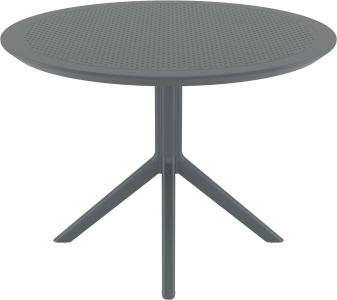 Стол пластиковый Siesta Contract Sky Table Ø105 сталь, пластик темно-серый Фото 8