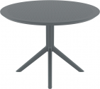 Стол пластиковый Siesta Contract Sky Table Ø105 сталь, пластик темно-серый Фото 8