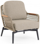 Кресло лаунж плетеное с подушками Eulero