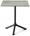 Стол ламинированный обеденный Scab Design Tripe сталь, компакт-ламинат HPL черный, состаренный серый дуб Фото 1