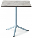 Стол ламинированный обеденный складной Scab Design Tripe Folding сталь, компакт-ламинат HPL голубой, каменный Фото 5