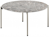 Столик кофейный PEDRALI Blume алюминий, сталь, искусственный камень серебристый, серый мрамор Фото 1