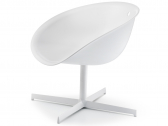 Кресло вращающееся пластиковое PEDRALI Gliss Lounge  алюминий, сталь, технополимер белый Фото 7