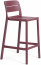 Стул пластиковый полубарный Nardi Cassia Stool Mini стеклопластик бургунди Фото 5