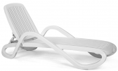 Шезлонг-лежак пластиковый Nardi Eden полипропилен белый Фото 1