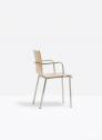 Кресло деревянное PEDRALI Kuadra XL сталь, фанера, шпон Фото 6