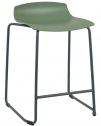 Табурет пластиковый полубарный PAPATYA X-Treme Sled Pro сталь, стеклопластик антрацит, зеленый Фото 1