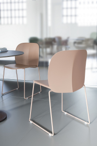 Стул пластиковый на полозьях Scab Design Mentha Go Green сталь, технополимер тортора Фото 7
