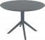 Стол пластиковый Siesta Contract Sky Table Ø105 сталь, пластик темно-серый Фото 3