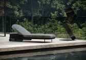 Лежак плетеный с матрасом SNOC Miura Nightfall алюминий, роуп, олефин черный Фото 5