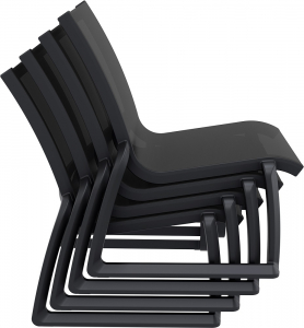 Комплект пластиковой мебели Siesta Contract Pacific Lounge стеклопластик, текстилен черный Фото 14