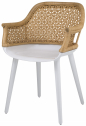 Кресло пластиковое Magis Cyborg Elegant поликарбонат, натуральный ротанг белый, натуральный Фото 1