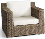 Лаунж-кресло плетеное с подушками MANUTTI San Diego искусственный ротанг, ткань Фото 1