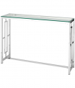 Консоль металлическая ST-GROUP Бруклин сталь, стекло серебро Фото 1