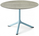 Столик ламинированный кофейный Scab Design Tripe сталь, компакт-ламинат HPL голубой, состаренный серый дуб Фото 1