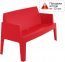 Диван пластиковый двухместный Siesta Contract Box Sofa полипропилен красный Фото 5