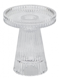 Подсвечник конусный Полосы EDG Candle Holder стекло прозрачный Фото 1