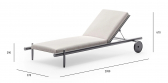 Лежак металлический с матрасом Unopiu Davos алюминий, акрил Фото 2
