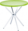 Стол пластиковый Siesta Contract Poppy 80 алюминий, полипропилен светло-зеленый Фото 1