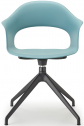 Кресло офисное пластиковое Scab Design Lady B алюминий, технополимер черный, голубой Фото 1