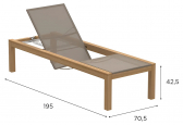 Лежак деревянный Royal Botania XQI тик, батилин Фото 2