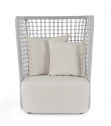 Кресло плетеное с подушками Garden Relax Kollar алюминий, роуп, олефин арктический Фото 2