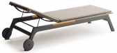 Лежак металлический Atmosphera Nevada алюминий, тик, текстилен графитовый Фото 7